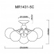 Потолочная люстра MyFar Kate MR1431-5C