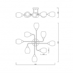 Потолочная люстра Escada Hope 1132/8P Black