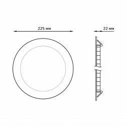 Встраиваемый светодиодный светильник Gauss 939111118