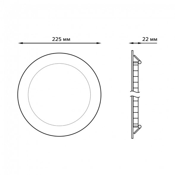 Встраиваемый светодиодный светильник Gauss 939111118