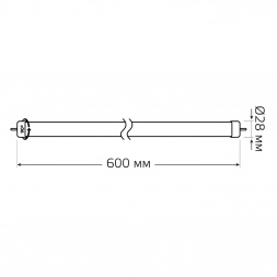 Лампа светодиодная Gauss G13 10W 4000К матовая 93020-R