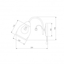 Бра Eurosvet 30026/1 золото