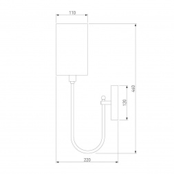Бра Eurosvet Abbey 60164/1 черный