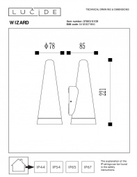 Уличный настенный светильник Lucide Wizard 27803/01/29