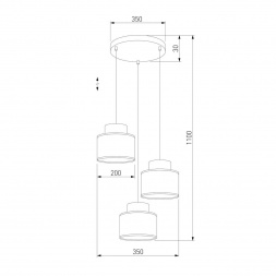 Подвесная люстра TK Lighting 2594 Duo