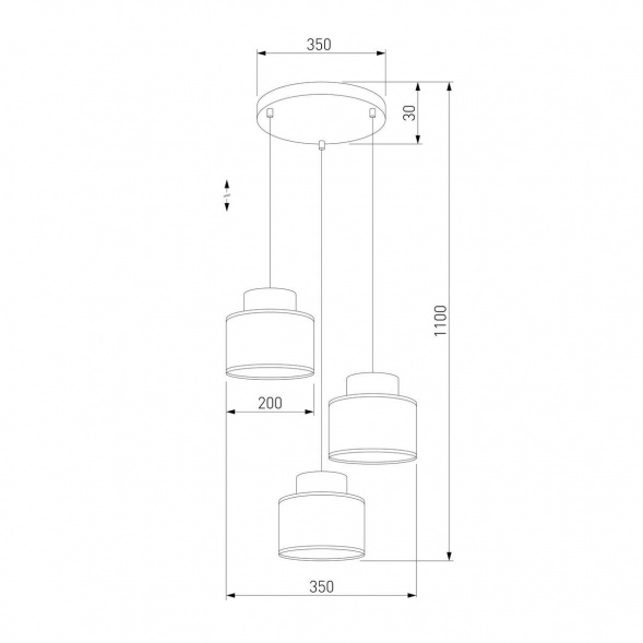 Подвесная люстра TK Lighting 2594 Duo