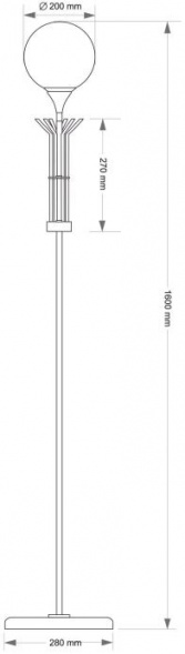 Напольный светильник KUTEK BARI BAR-LS-1(ZM)