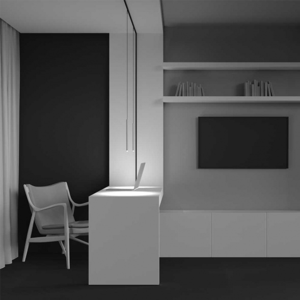 Трековый подвесной светильник Maytoni Technical Skim TR191-1-3W2.7K-M-BW