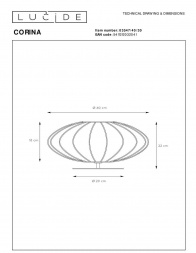 Настольная лампа Lucide Corina 03547/40/30
