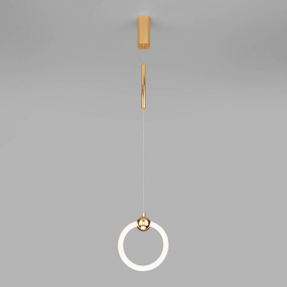 Подвесной светодиодный светильник Eurosvet Rim 90165/1 золото