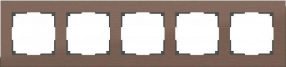 Рамка Werkel Aluminium на 5 постов алюминий коричневый WL11-Frame-05 4690389073724