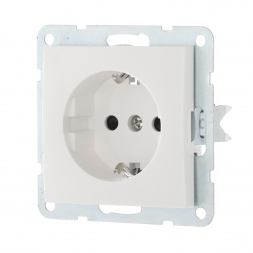 Розетка LK Studio с з/к, со шторками (белый) LK60 863204-1