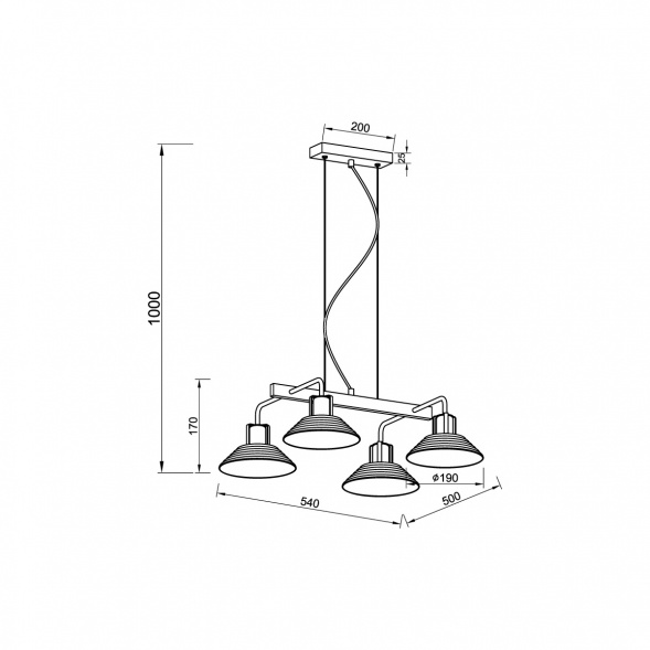 Подвесной светильник Vele Luce Intrigo VL5822P04