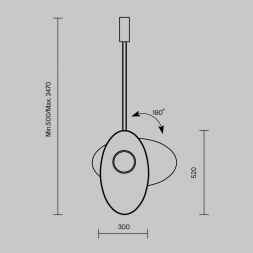 Подвесной светодиодный светильник Maytoni Modern Evolution MOD396PL-L10GR3K