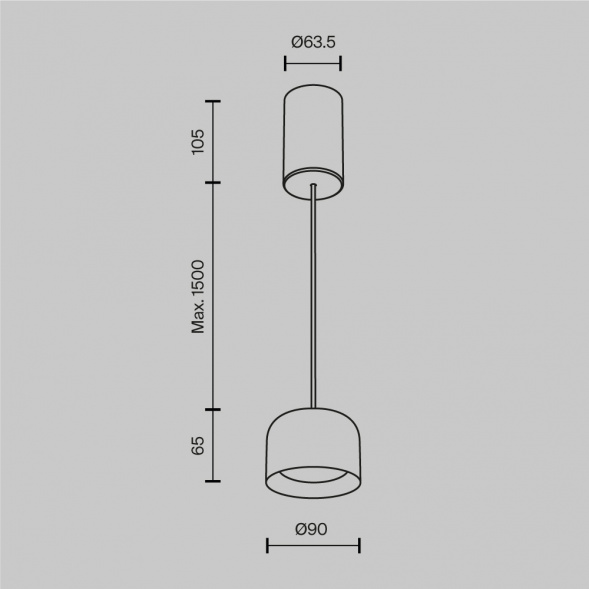Подвесной светильник Maytoni Technical P113-L12-3K-BS