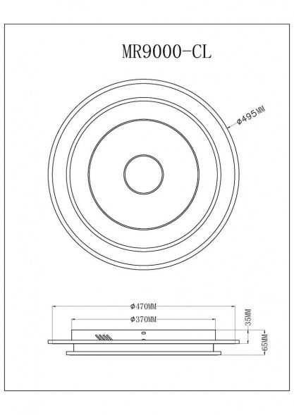 Потолочный светодиодный светильник MyFar Ceiling Button MR9000-CL