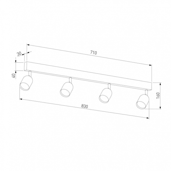 Спот TK Lighting 6270 Top Black White