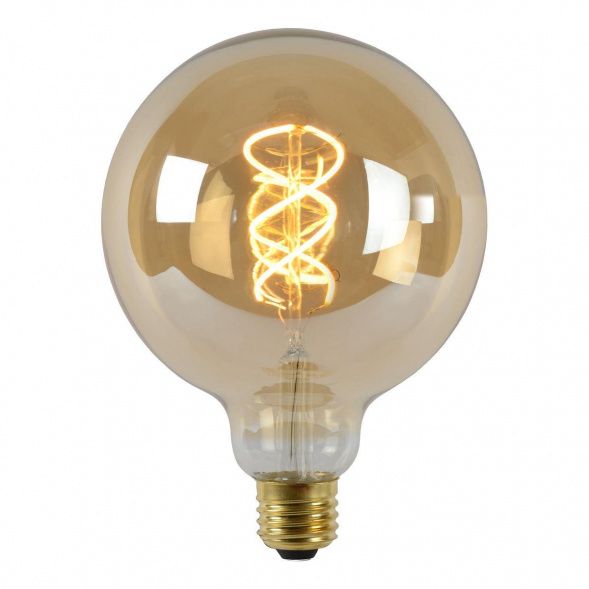 Лампа светодиодная диммируемая Lucide E27 5W 2200K янтарная 49033/05/62