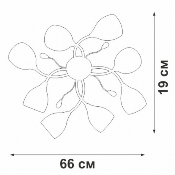 Потолочная люстра Vitaluce V3161-0/8PL
