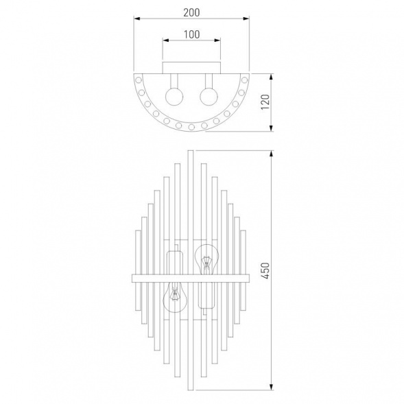 Настенный светильник Bogates Eclipse Allure 355/2 хром