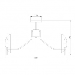 Потолочная люстра Eurosvet Rocco 60135/8 латунь