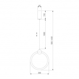 Подвесной светодиодный светильник Eurosvet Rim 90166/1 черный