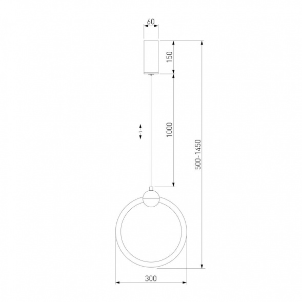 Подвесной светодиодный светильник Eurosvet Rim 90166/1 черный