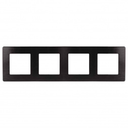 Рамка 4-постовая ЭРА 12 сатин черный 12-5104-06 Б0052534