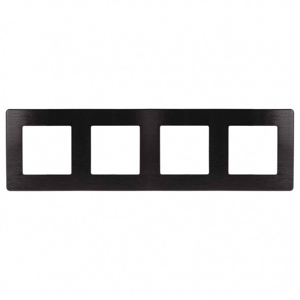 Рамка 4-постовая ЭРА 12 сатин черный 12-5104-06 Б0052534