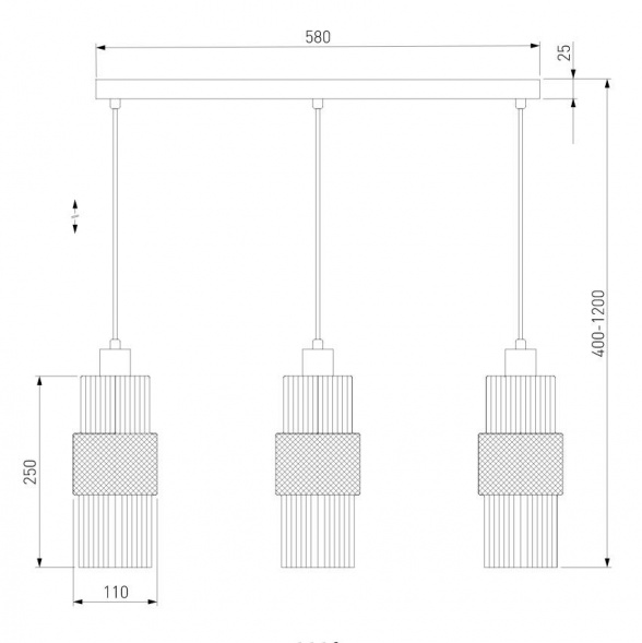 Подвесной светильник Eurosvet Soho 50209/3 бронза