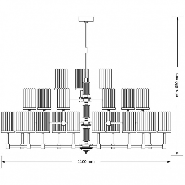 Подвесная люстра KUTEK MOOD Empoli Ryfel EMP-ZW-12+6+3(ZM)R