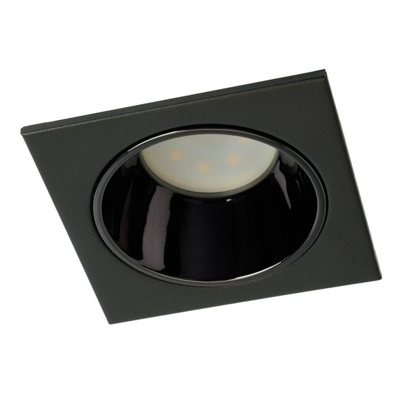 Светильник встраиваемый Feron DL3112 потолочный MR16 G5.3  черный + черный хром 51408