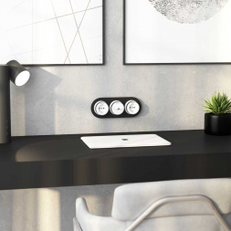 Розетка с заземлением Werkel Vintage белый матовый/хром W5871050 4690389174698