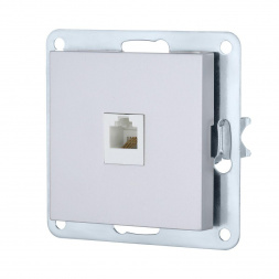 Розетка телефонная RJ-12 LK Studio LK80 серебристый металлик 845503-1
