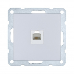Розетка телефонная RJ-12 LK Studio LK80 серебристый металлик 845503-1