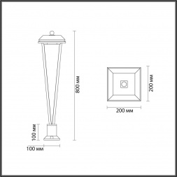 Уличный светодиодный светильник Odeon Light Nature Bearitz 6655/12GL3