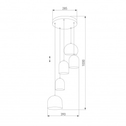 Подвесная люстра TK Lighting 2830 Tempre