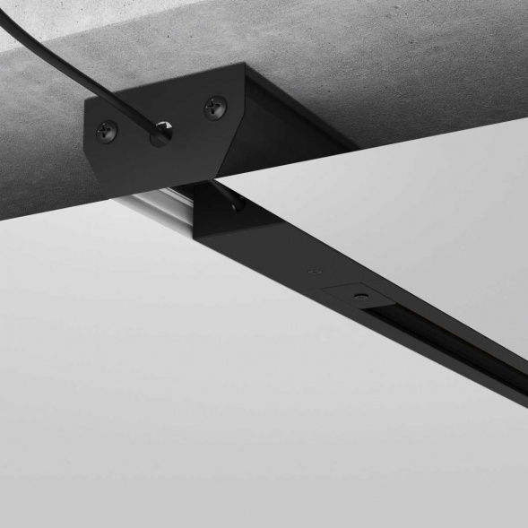 Алюминиевый профиль для монтажа в натяжной потолок однофазного шинопровода черный (2м) Elektrostandard a070478