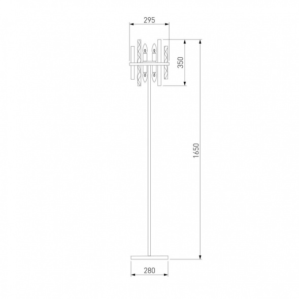 Бра Eurosvet Peony 60136/1 хром/графит