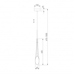 Подвесной светильник Eurosvet Folio 50224/1 прозрачный