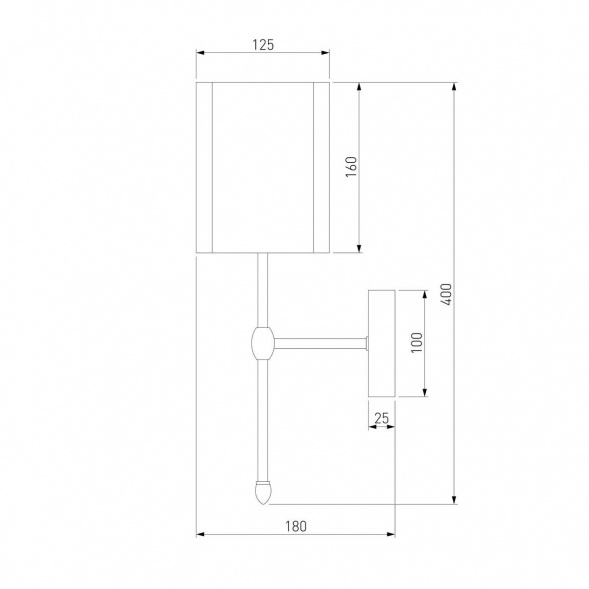 Бра Eurosvet Notturno 60162/1 черный