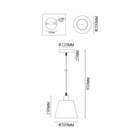 Подвесной светильник MyFar Tina MR1340-1P
