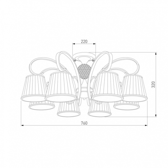 Потолочная люстра Eurosvet 60088/8 хром