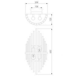 Настенный светильник Bogates Eclipse Allure 356/2 латунь