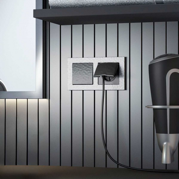 Выключатель Werkel Hammer одноклавишный проходной черный W1212008 4690389162053