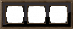 Рамка Werkel Palacio на 3 поста бронза/черный WL17-Frame-03 4690389103667