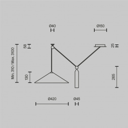 Подвесной светильник Maytoni Technical Peso P080PL-01B