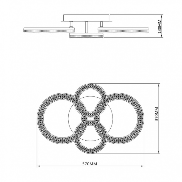 Потолочная светодиодная люстра Escada Alunit 10281/4LED