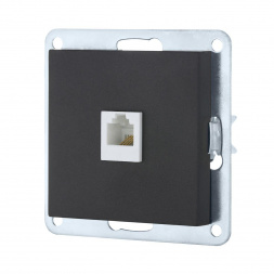 Розетка телефонная RJ-12 LK Studio LK80 черный бархат 845508-1