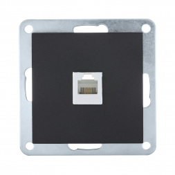 Розетка телефонная RJ-12 LK Studio LK80 черный бархат 845508-1
